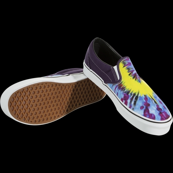 1 LEFT 🆕Vans | Classic Slip On Mysterioso Tie-Dye Blue Yellow Womens Size 5.5 - Picture 4 of 7